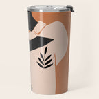 Minimal Abstract Art Sunset Girl 5 Travel Mug Gallery Image 2