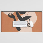 Minimal Abstract Art Sunset Girl 5 Desk Mat Gallery Image 1