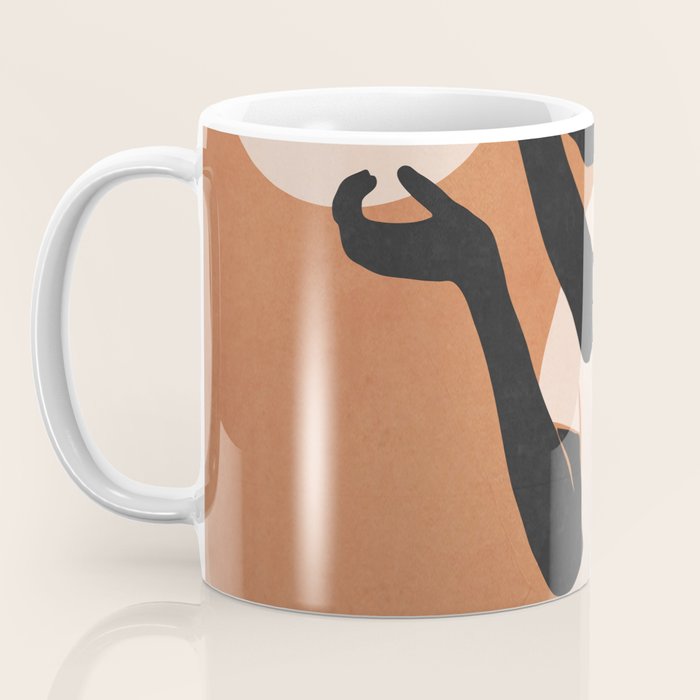 Minimal Abstract Art Sunset Girl 5 Coffee Mug Gallery Image 3