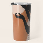 Minimal Abstract Art Sunset Girl 5 Travel Mug Gallery Image 3