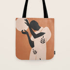 Minimal Abstract Art Sunset Girl 5 Tote Bag Gallery Image 1