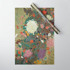 flower Japanese painting Wrapping Paper Gallery Image 1
