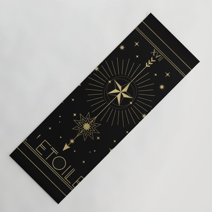 L'Etoile or The Star Tarot Gold Yoga Mat Gallery Image 1