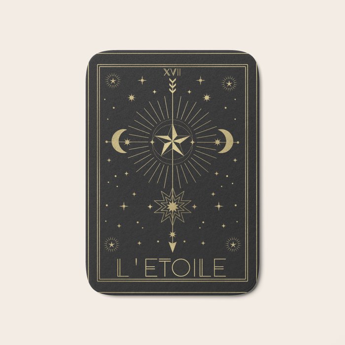 L'Etoile or The Star Tarot Gold Bath Mat Gallery Image 1
