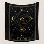 L'Etoile or The Star Tarot Gold Wall Tapestry Gallery Image 4