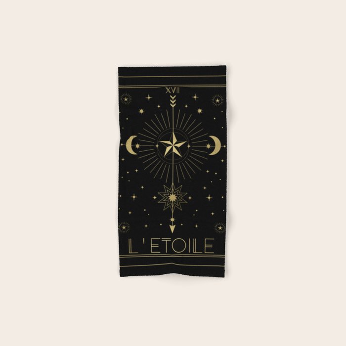 L'Etoile or The Star Tarot Gold Towels Gallery Image 1