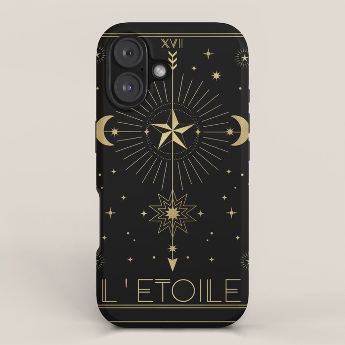 L'Etoile or The Star Tarot Gold iPhone Case Gallery Image 1
