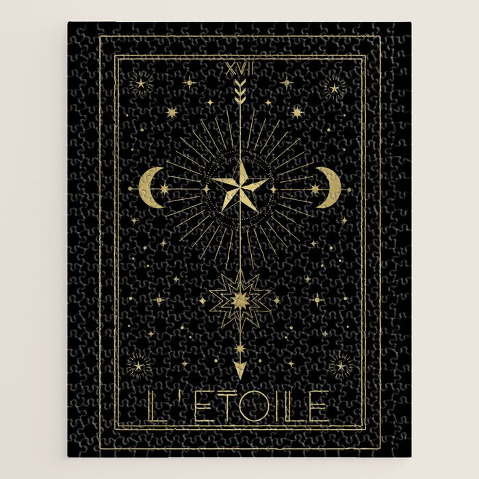 L'Etoile or The Star Tarot Gold Jigsaw Puzzle Gallery Image 1