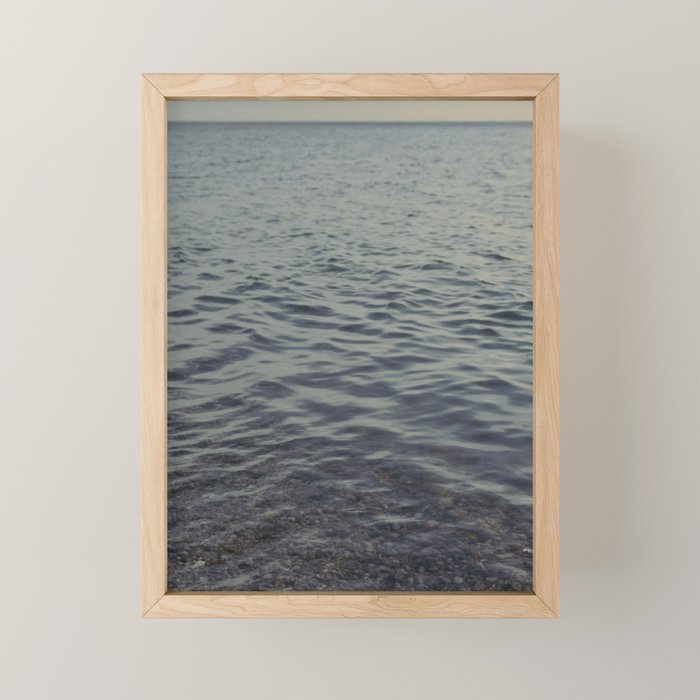 How Far is the Horizon - Lake Michigan nature travel photography Mini Art Print Gallery Image 1