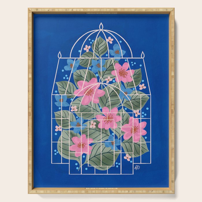 Garden in a Glass House Serving Tray Gallery Image 1