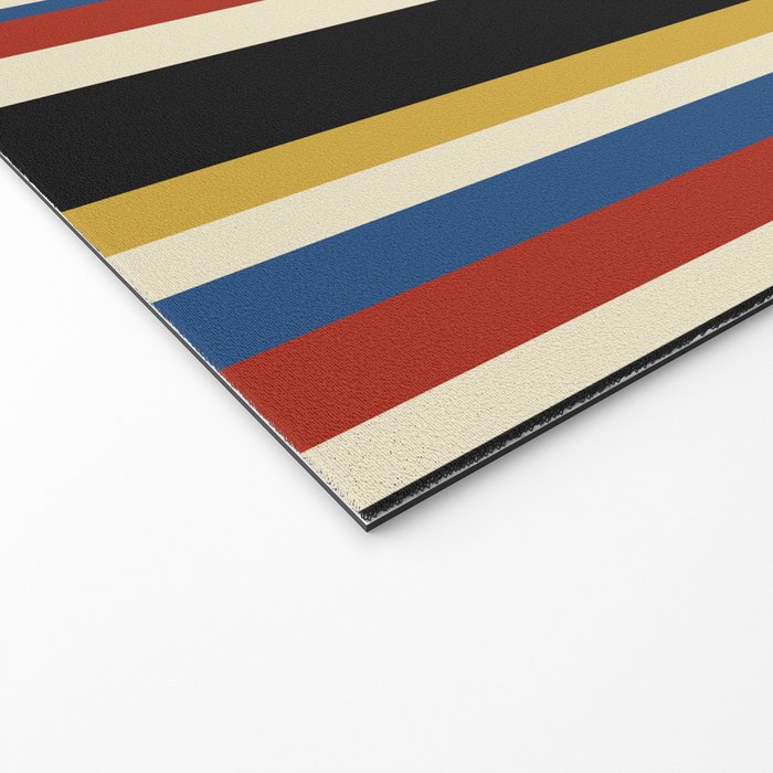 Classic Stripes IX - Bauhaus Palette Welcome Mat Gallery Image 2