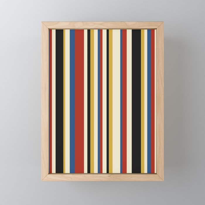 Classic Stripes IX - Bauhaus Palette Mini Art Print Gallery Image 1
