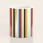 Classic Stripes IX - Bauhaus Palette Coffee Mug Gallery Image 4