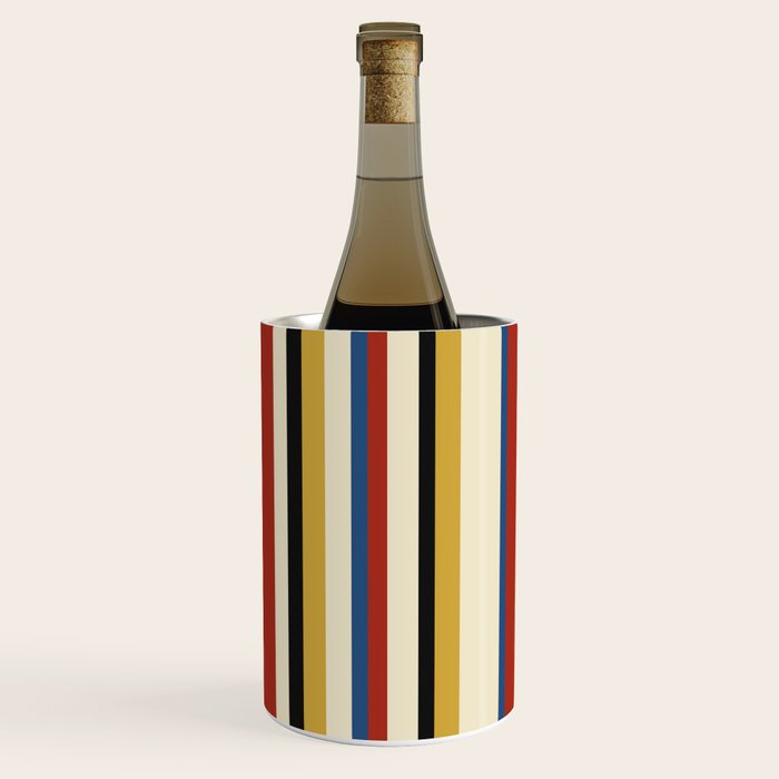 Classic Stripes IX - Bauhaus Palette Wine Chiller Gallery Image 1