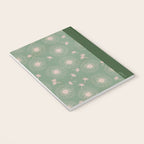 Make A Wish Dandelion Pattern in Sage Green & Peach Notebook Gallery Image 3