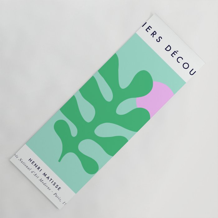 Matisse Poster 2. Leaf & Sun in Green & Pink Yoga Mat Gallery Image 1