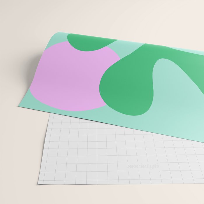 Matisse Poster 2. Leaf & Sun in Green & Pink Wrapping Paper Gallery Image 2