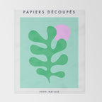 Matisse Poster 2. Leaf & Sun in Green & Pink Throw Blanket Gallery Image 2