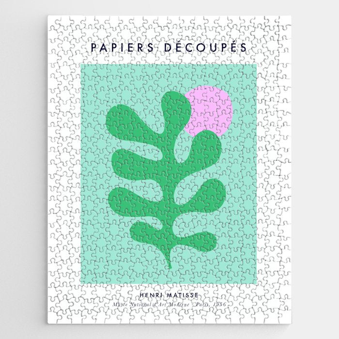 Matisse Poster 2. Leaf & Sun in Green & Pink Jigsaw Puzzle Gallery Image 1