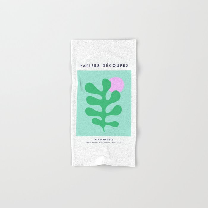 Matisse Poster 2. Leaf & Sun in Green & Pink Bath Towel Gallery Image 1