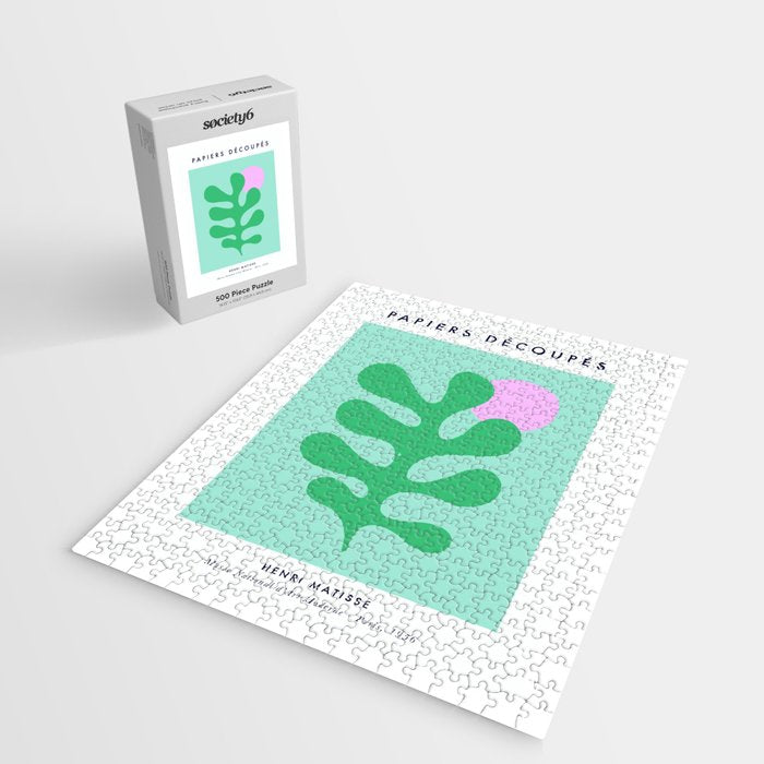 Matisse Poster 2. Leaf & Sun in Green & Pink Jigsaw Puzzle Gallery Image 2