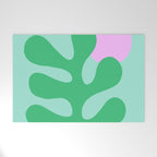 Matisse Poster 2. Leaf & Sun in Green & Pink Welcome Mat Gallery Image 1