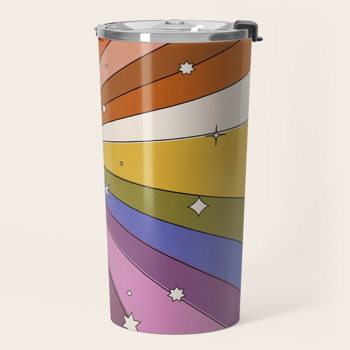 The Sun and the Moon - retro abstract Travel Mug Gallery Image 2