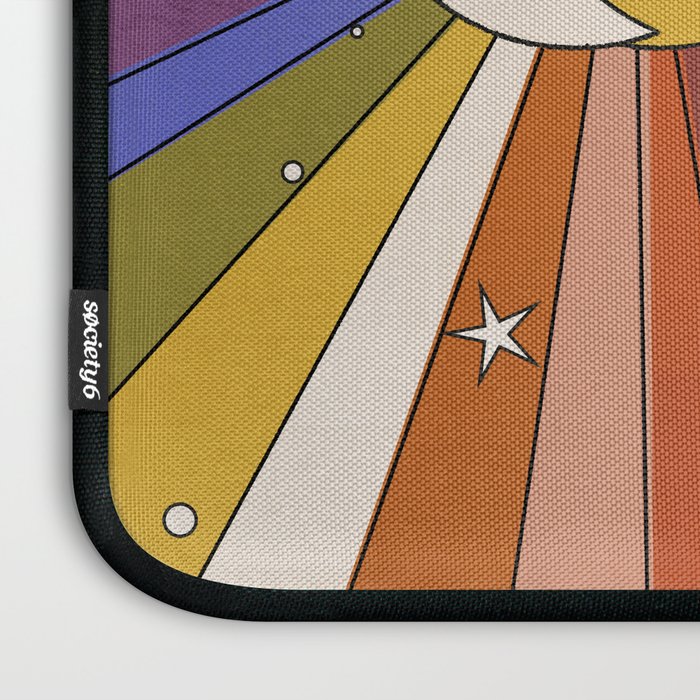 The Sun and the Moon - retro abstract Laptop Sleeve Gallery Image 3