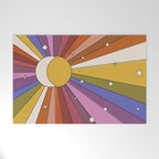 The Sun and the Moon - retro abstract Welcome Mat Gallery Image 1