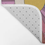 The Sun and the Moon - retro abstract Bath Mat Gallery Image 2
