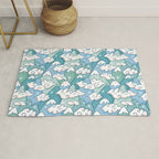 Cute mountains in clouds Rug Gallery Image 1