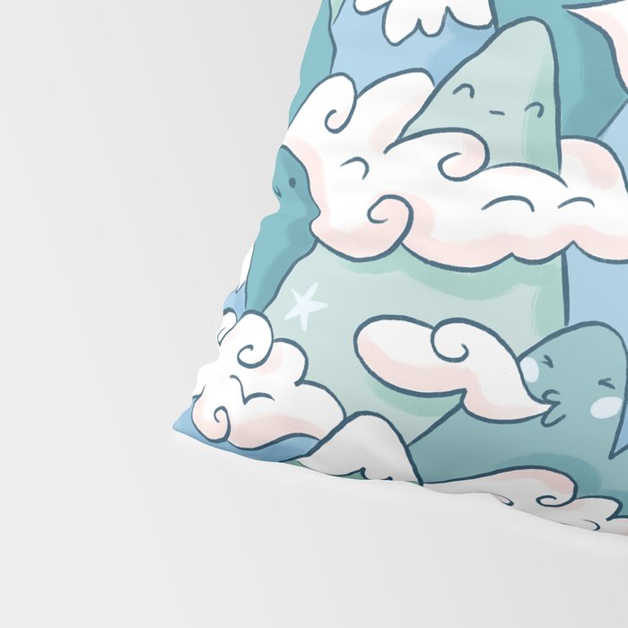 Cute mountains in clouds Pillow Sham Gallery Image 4