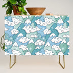 Cute mountains in clouds Credenza Gallery Image 1