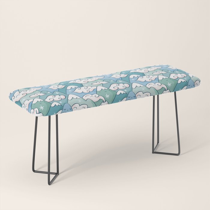 Cute mountains in clouds Bench Gallery Image 1