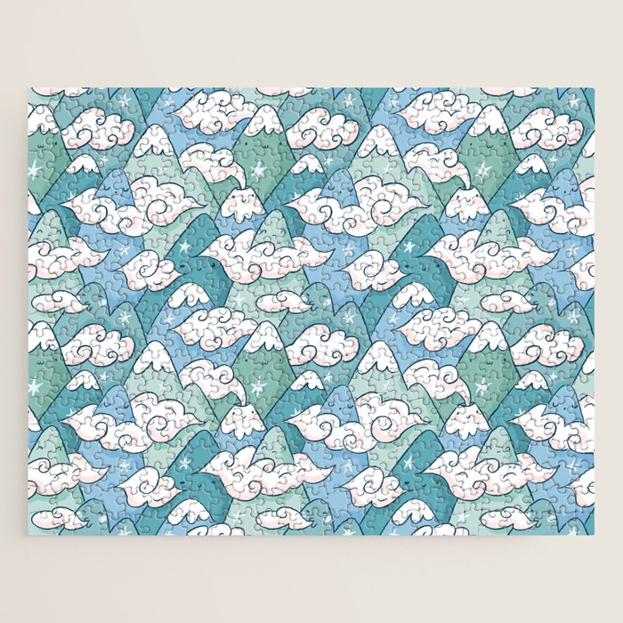Cute mountains in clouds Jigsaw Puzzle Gallery Image 1