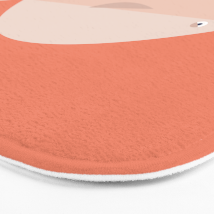 Sleepy Fish in Coral Blush Bath Mat Gallery Image 3