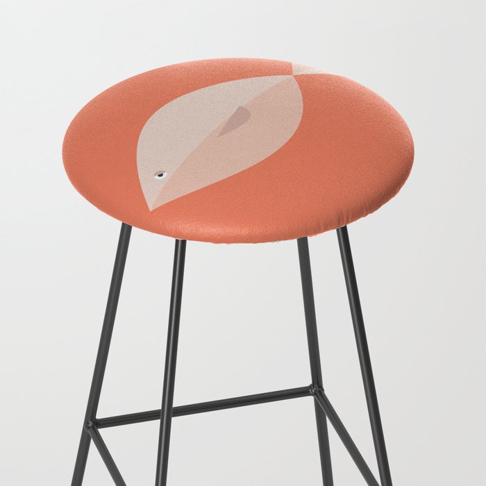 Sleepy Fish in Coral Blush Stool Gallery Image 2