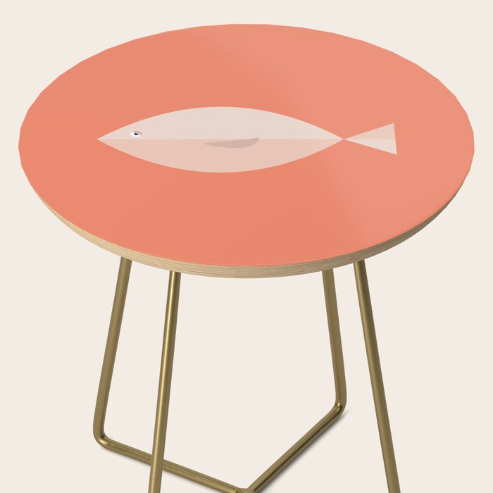 Sleepy Fish in Coral Blush Side Table Gallery Image 2