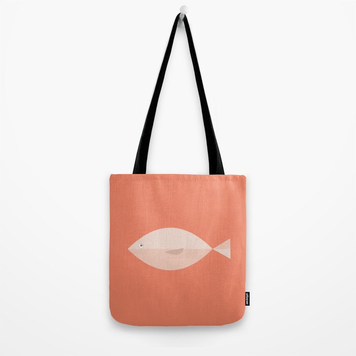 Sleepy Fish in Coral Blush Tote Bag Gallery Image 2