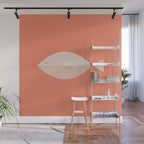 Sleepy Fish in Coral Blush Wall Mural Gallery Image 1