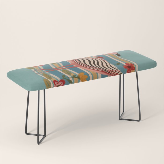 Pink Flamingo Bench Gallery Image 1