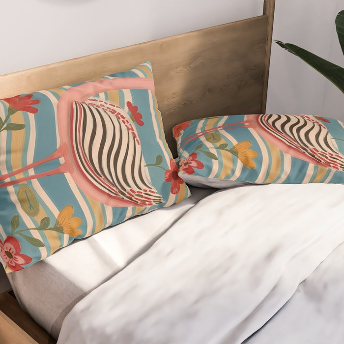 Pink Flamingo Pillow Sham Gallery Image 2