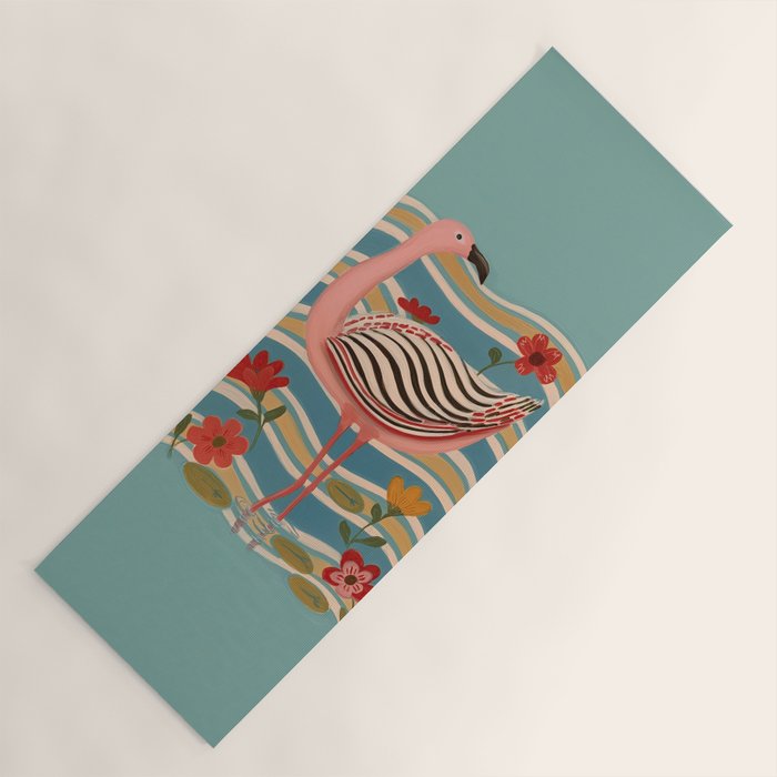 Pink Flamingo Yoga Mat Gallery Image 1