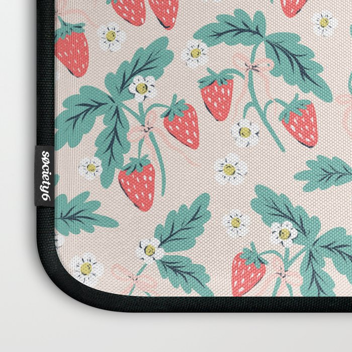Stawberries with Flowers Laptop Sleeve Gallery Image 3
