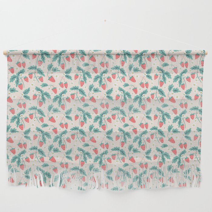 Stawberries with Flowers Wall Hanging Gallery Image 1