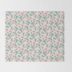 Stawberries with Flowers Throw Blanket Gallery Image 2
