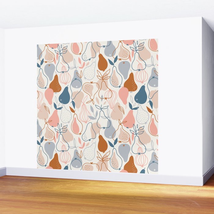 Pears in Scandinavian style Wall Mural Gallery Image 2
