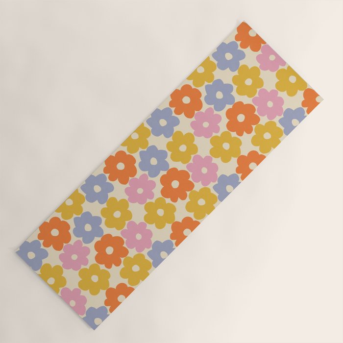 Simple Flower Pattern #1 Yoga Mat Gallery Image 1
