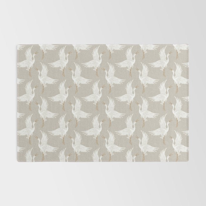 Cranes Neutral Rug Gallery Image 2