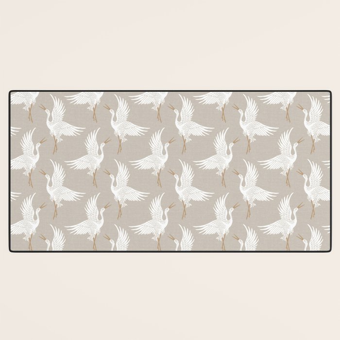 Cranes Neutral Desk Mat Gallery Image 3